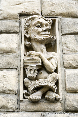 Calgary Herald Gargoyle On Old Alberta Hotel Building.