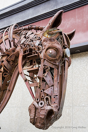 Horse Sculpture On Stephen Ave. - Unknown Artist