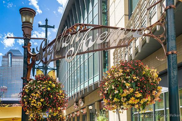 Stephen Avenue Sculpture Sign.