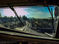 View from cab looking South toward Gilroy.