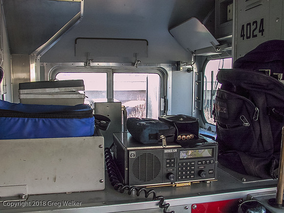 Another view of the cab-car operator's area.