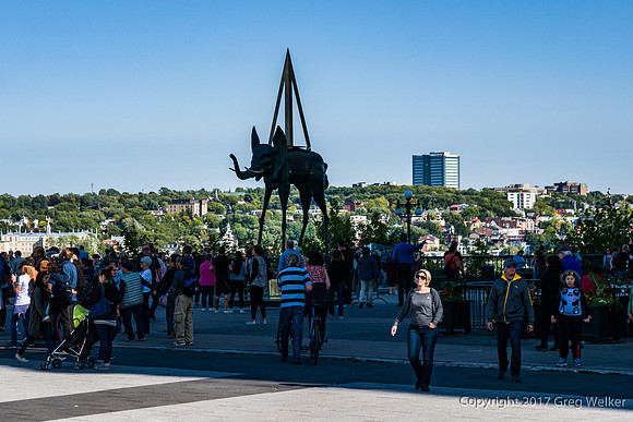 Salvador Dali "Space Elephant" Sculpture On Dufferin Terrace