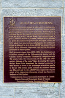 Historical Plaque On Chateau Frontenac