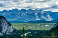 Bow Valley, Bow River, Tunnel Mountain & The Fairholm Range.