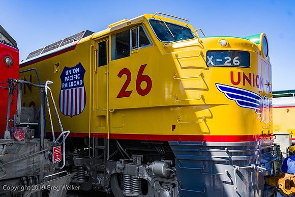 U.P. 26 Turbine on display at Ogden depot.