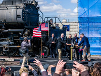 Re-enactment of the driving of the Golden Spike.