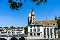 Grossmunster Church on Limmat River in Old Town