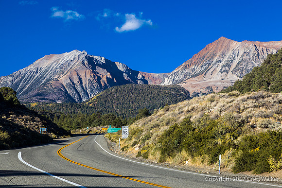 View Of Sierra From Hwy. 120/395 Junction Looking West.
