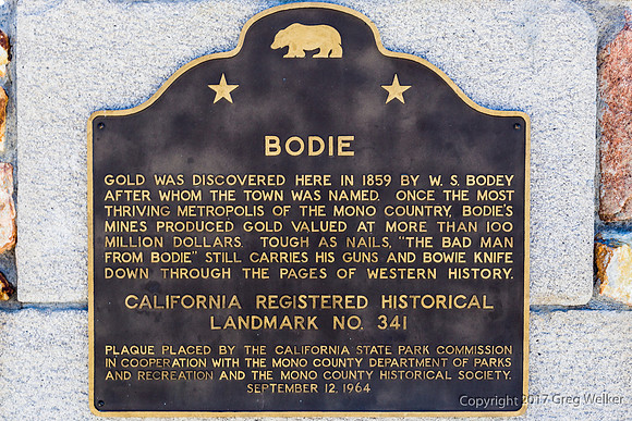 Bodie State Park.