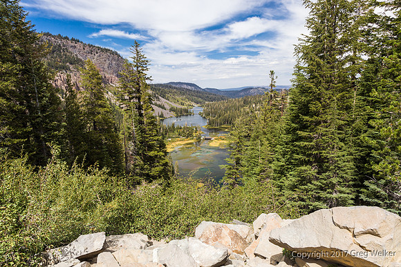 Twin Lakes From Twin Falls Overlook.