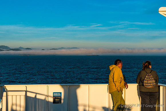 As The Sun Was Setting We Entered A Fog Bank.