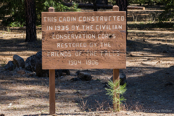 Civilian Conservation Corps Cabin Sign