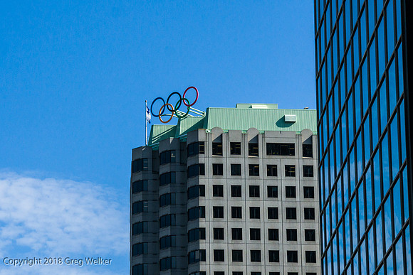 Canadian Olympic House on Rene Levesque O boulevard.